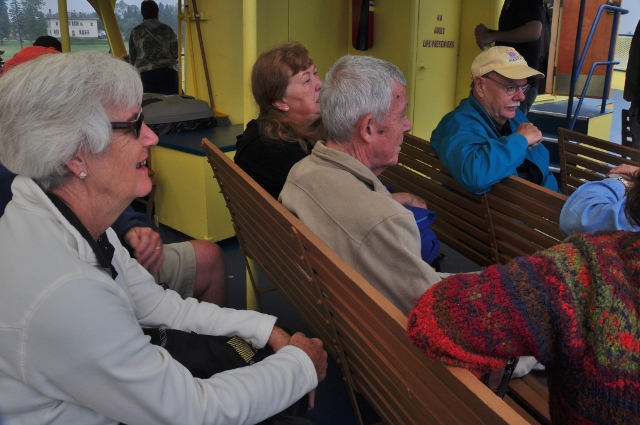 On the boat touring the Soo Locks